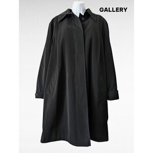 Gallery Woman removable hooded raincoat trench coat A-Line Size XL